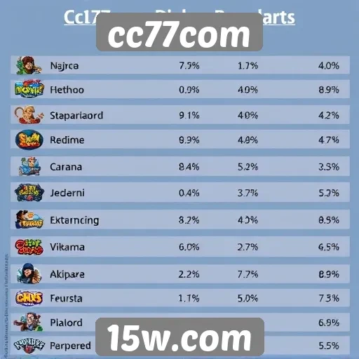 Estatísticas de jogos mais populares no cc77com
